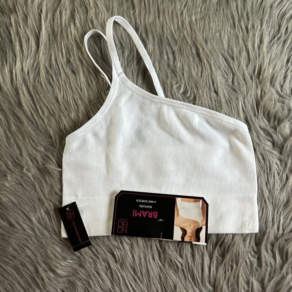 No Boundaries Wirefree Brami Bra Womens Size Small White Wireless Bralette Soft